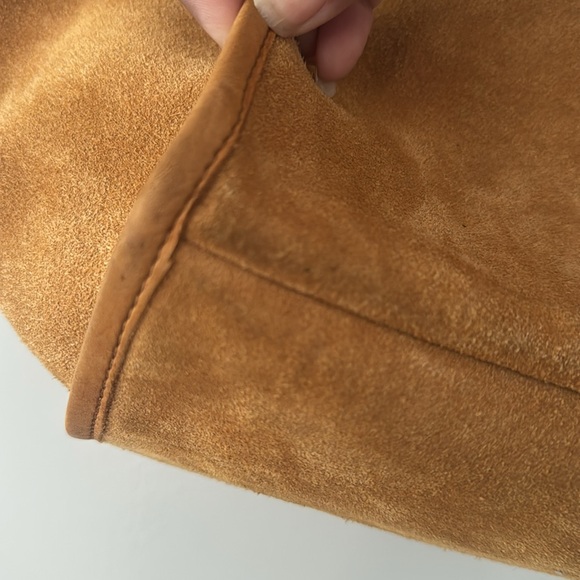 Margot New York Women's Suede Tote Bag Medium Sized Double Straps - Picture 4 of 13